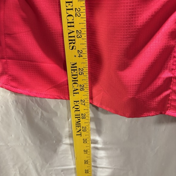 Columbia PFG Women's Shirt Hot Pink Short Sleeve Snap Close Omni Shade Pockets - Picture 14 of 16